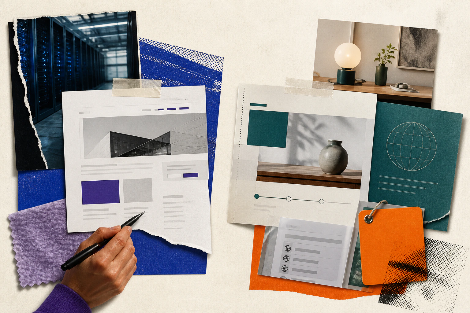 Two small-business website starter packs comparing hosting-led and domain-led approaches